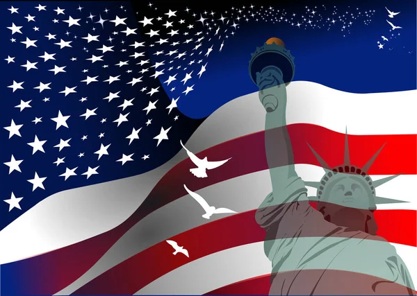 Juillet Jour Indépendance Des États Unis Amérique — Image vectorielle
