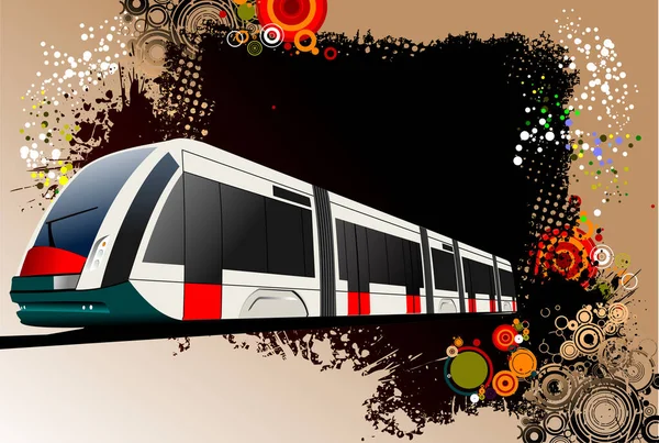 City Transport Svart Gul Bakgrund Jord Metro Vektor Illustration — Stock vektor