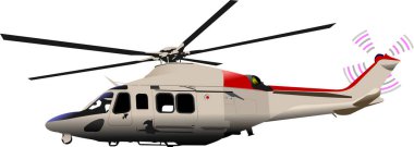 Ordu helikopteri. Vektör 3d illüstrasyon