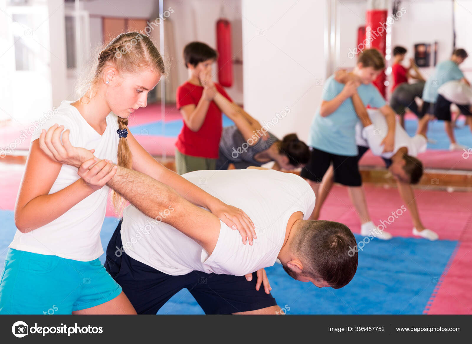Kids Exercising Self Defense Movements Stock Photo By C Jim Filim Kids Exercising Self Defense Movements Stock Photo By C Jim Filim