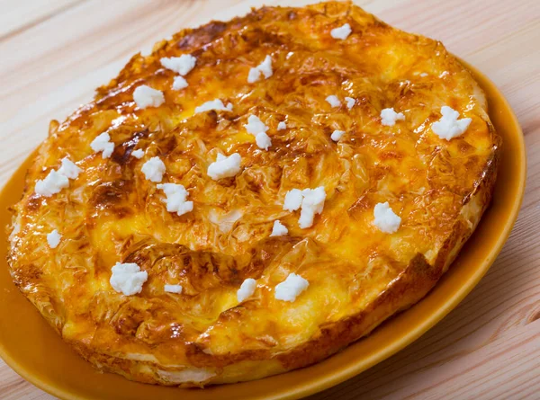 Banitsa - taart met eieren en kaas — Stockfoto