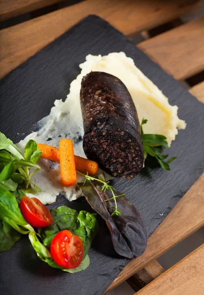 Black pudding sausage — Stock Photo, Image