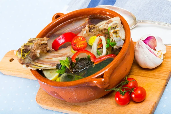 Agnello shourpa con verdure — Foto Stock