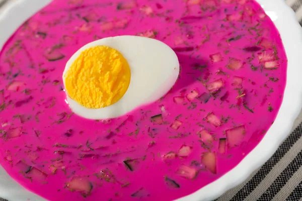 Cold yogurt beetroot soup — Stock Image Cold yogurt beetroot soup Royalty Free Stock Images