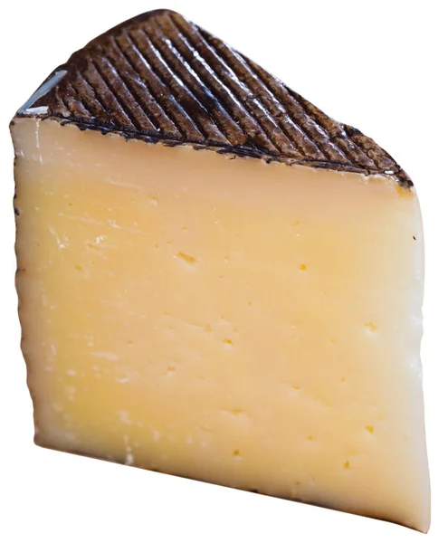 Piece of italian cured sheep cheese Pecorino — Stock Photo, Image