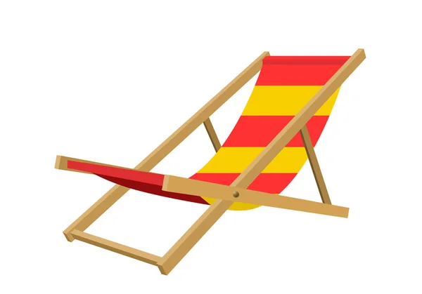 Chaise Longue Para Descansar Playa Sobre Fondo Aislado — Foto de Stock