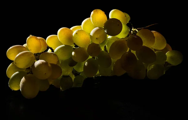 一束在黑暗中滴下的葡萄 — 图库照片