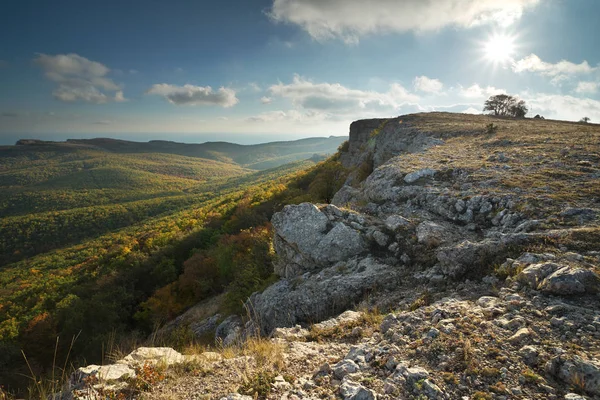 Horská Podzimní Příroda Krajina Složení Přírodní — Stock fotografie