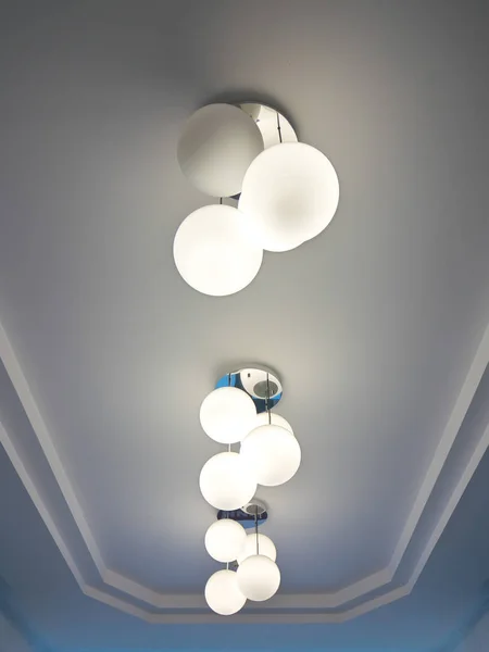 Lampe Ronde Plafond Élément Conception — Photo