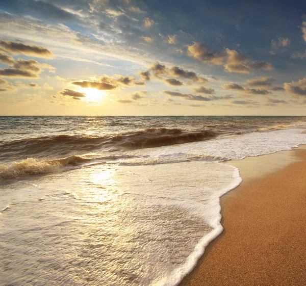 美しい海の景色 ビーチで夏 自然の組成 — ストック写真