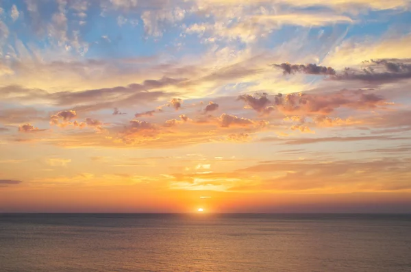 Letní Obloha Pozadí Západ Slunce Přírodní Složení — Stock fotografie