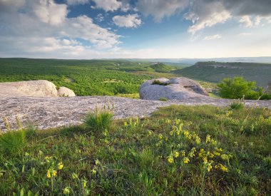 Dağ doğa günbatımı manzarası. Doğanın kompozisyon.