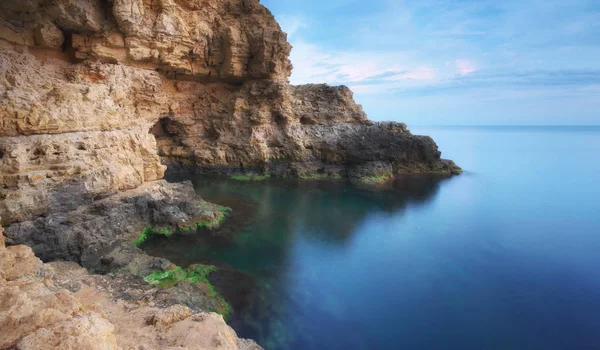 Sztuka Natura Seascape Przepiękna Panorama Zmierzch — Zdjęcie stockowe