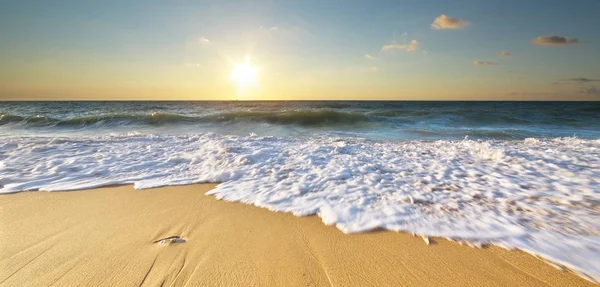 Güzel Bir Plaj Sahil Deniz Manzarası Doğa Kompozisyon — Stok fotoğraf