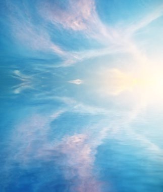 Günbatımında gökyüzü. Doğa soyut bileşimi