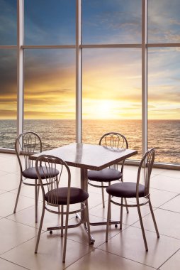 masa ve sandalyeler izole. tasarım öğesi.