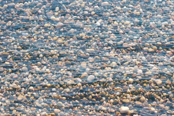 Multiexposição Pedras Superfície Praia Ondas Mar — Fotografia de Stock