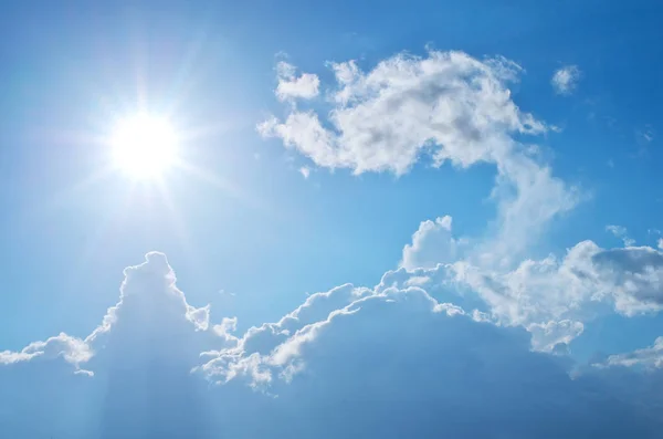 Céu Azul Profundo Sol Composição Natural — Fotografia de Stock