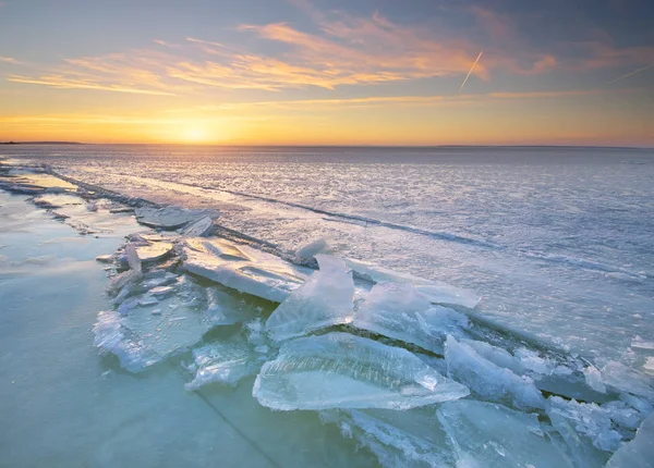 Χειμωνιάτικο Τοπίο Μπλοκ Του Πάγου Σύνθεση Της Φύσης — Φωτογραφία Αρχείου