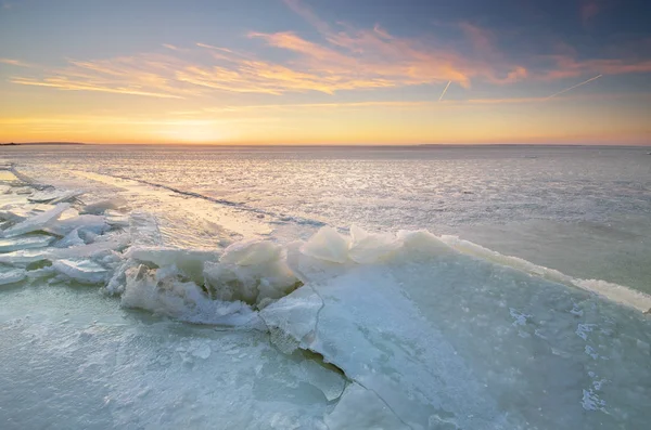 Χειμωνιάτικο Τοπίο Μπλοκ Του Πάγου Σύνθεση Της Φύσης — Φωτογραφία Αρχείου