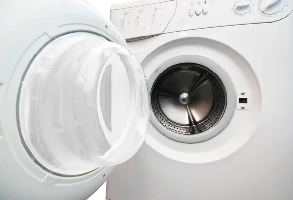 Wasmachine Witte Achtergrond Ontwerp Element — Stockfoto