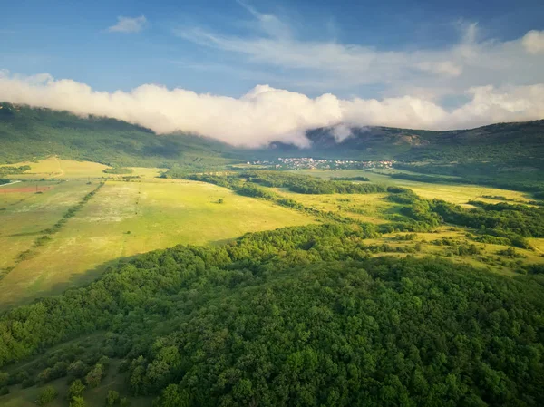 Scenic aerial view of beautiful landscape of the valley — Stock Photo, Image