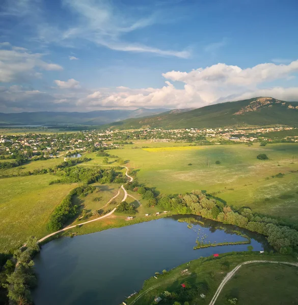 Vista aérea panorâmica da bela paisagem — Fotografia de Stock