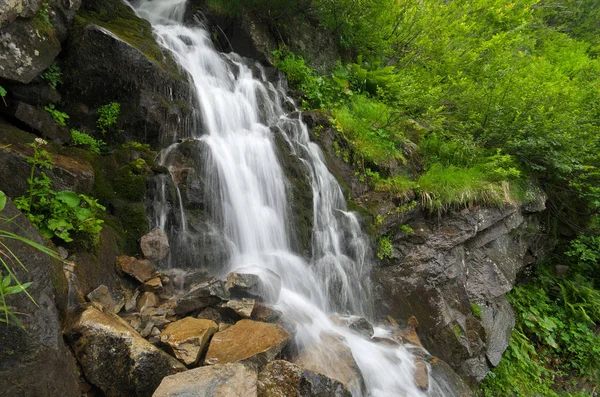 Fluxo de córrego de primavera na montanha . — Fotografia de Stock