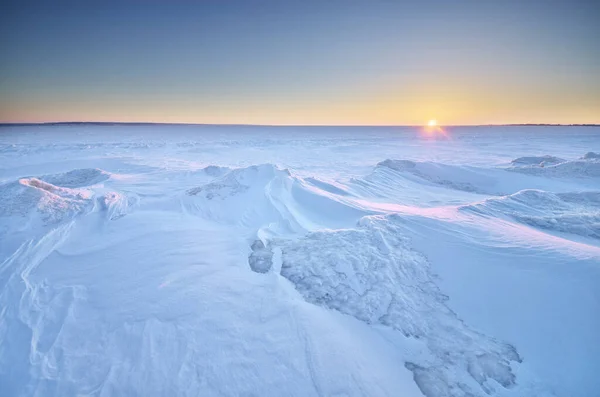 Paisagem Inverno Gelo Superfície Água Composição Natureza — Fotografia de Stock