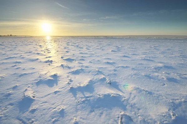 冬の風景 水面の氷 自然の構成 — ストック写真