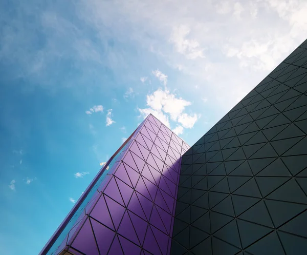 Dettaglio Edificio Moderno Cielo Blu — Foto Stock