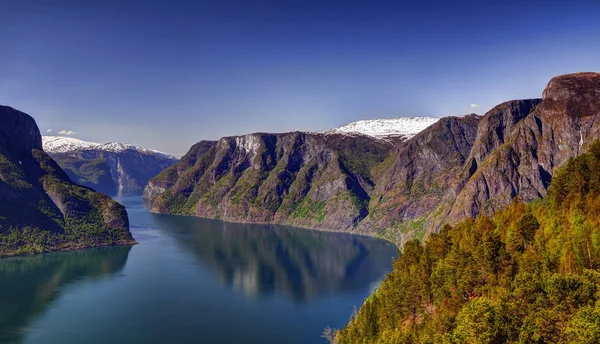 Sognefjord Nebo Sognefjorden Přezdívaný Král Fjordy Největší Nejhlubší Fjord Norsku — Stock fotografie