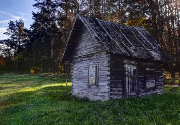 Old Wooden House Ruins Lithuanian Village Lithuania Vilnius County — Stock Photo, Image