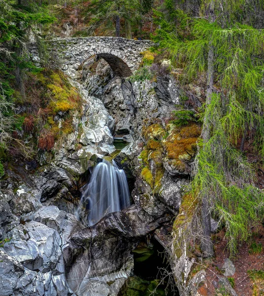 Falls Bruar Jsou Řadu Vodopádů Bruar Vodu Skotsku — Stock fotografie