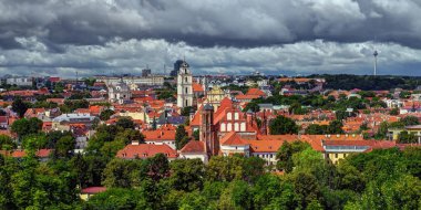 Panoramik Vilnius eski kenti