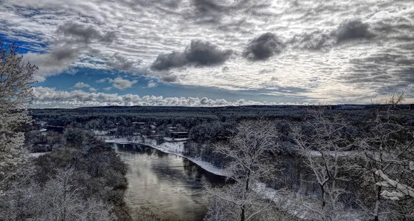 Invierno cerca del río Neris — Foto de Stock