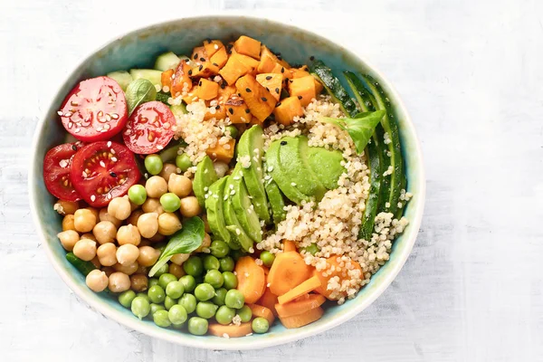 Vegan Buda kase. Sağlıklı ve dengeli gıda kavramı