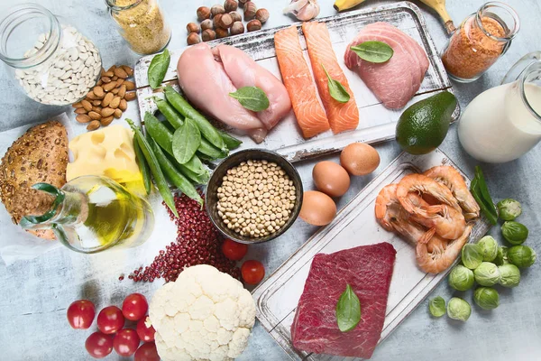 Dieta Equilibrada Concepto Comida Saludable —  Fotos de Stock