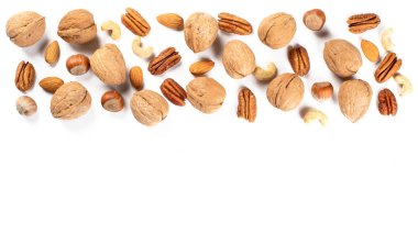 Desen fındık karışımı. Üstten görünüm