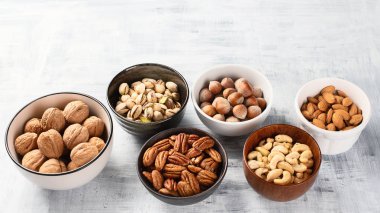 Fındık çeşitleri. Sağlıklı gıda.