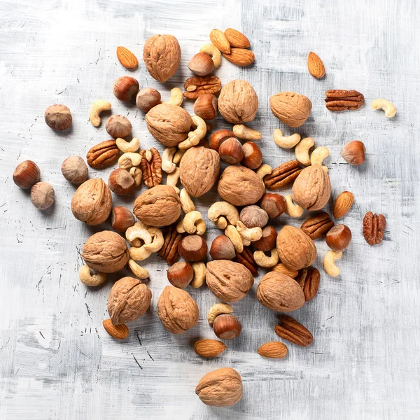 Desen fındık karışımı. Üstten görünüm