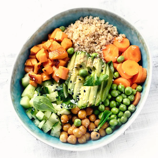 Tigela Almoço Vegan Conceito Alimentação Saudável — Fotografia de Stock