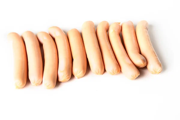 Fresh Sausages White Background — Stock Photo, Image