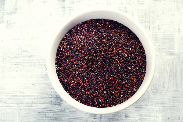 Czarny Quinoa Zdrowe Posiłki Wegańskie Jedzenie Koncepcja — Zdjęcie stockowe