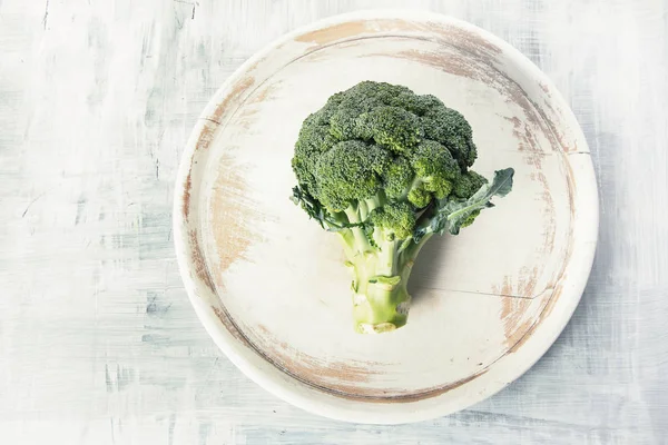 Verse Broccoli Gezonde Voeding Concept Bovenaanzicht — Stockfoto