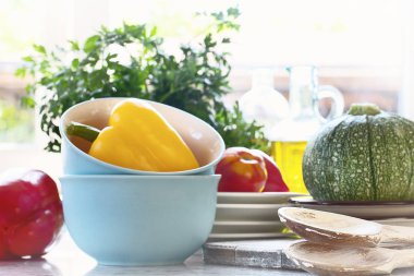 Yerel taze sebze, temiz yemek ve kavram Diyet