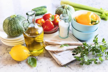 Yerel taze sebze, temiz yemek ve kavram Diyet