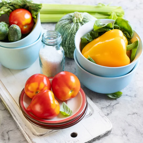 Local Fresh Vegetables Clean Eating Dieting Concept — Stock Photo, Image