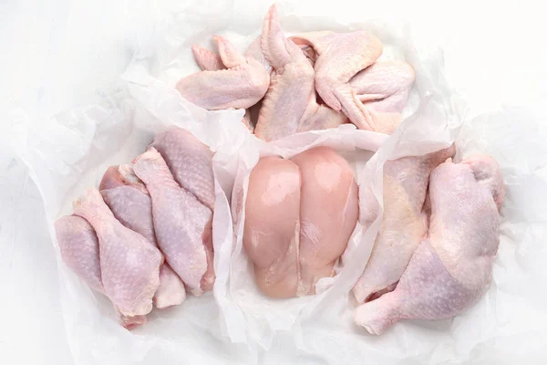 Сырое Куриное Мясо Вид Сверху Здоровое Питание — стоковое фото
