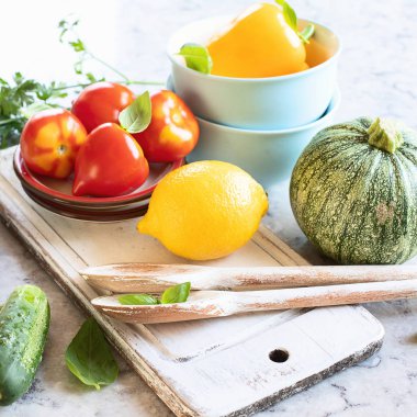 Yerel taze sebze, temiz yemek ve kavram Diyet